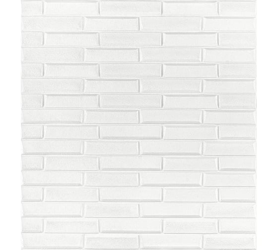 Изображение товара Самоклеящаяся мягкая 3D панель LAKO МЕГА комплект 20 шт., Скошенный Кирпич Белый, 70x77 см LKD-06-05-01-MEGA20