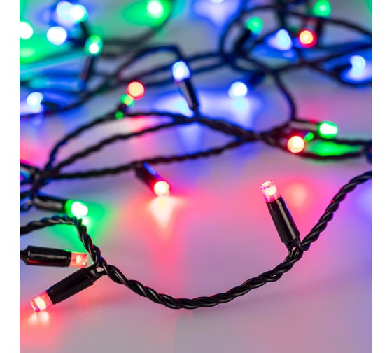 Изображение товара Светодиодная гирлянда Ardecoled ARD-STRING-CLASSIC-10000-BLACK-100LED-LIVE RGB-DMX, 031742