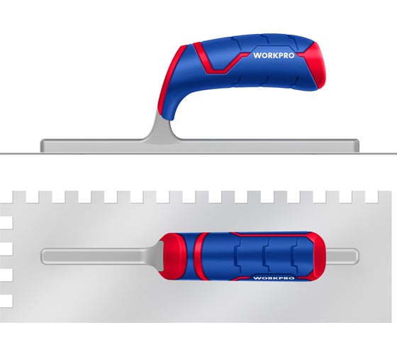 Изображение товара Гладилка из нержавеющей стали WORKPRO 280х130х0.7 мм, зубья 10х10 мм WP323003