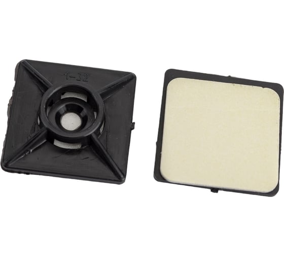 Изображение товара Площадка под хомут Tech-Krep/Zitar 27х27 нейлон чёрная самоклеящаяся 20 шт - пакет 106194