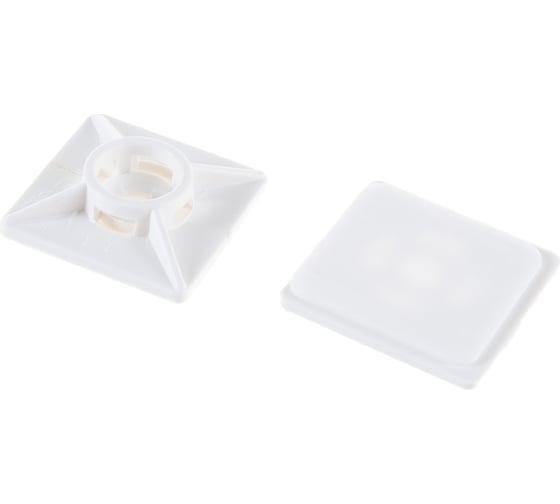 Изображение товара Площадка под хомут Tech-Krep/Zitar 27х27 полипропиленовая белая самоклеящаяся 20 шт - пакет 106195