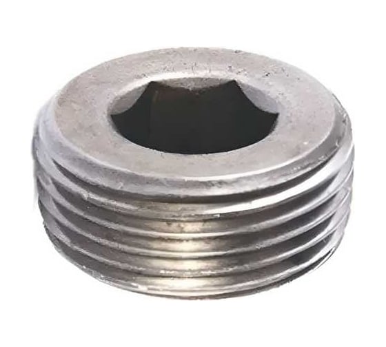 Изображение товара Резьбовая пробка с внутренним шестигранником ZAMETAL М18x1,5 мм, DIN 906, Б/П, 200 шт. ZA073110