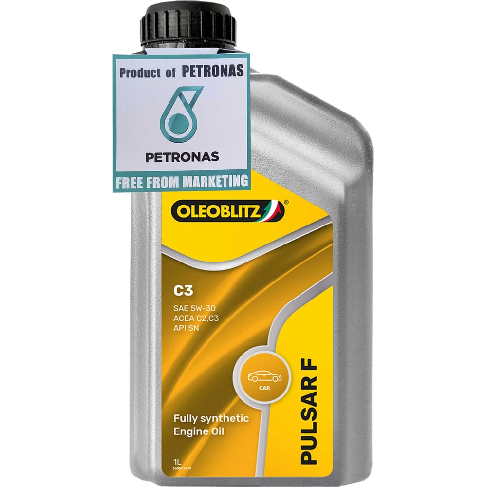 Моторное масло Petronas 5W30 70658EL8EU OLEOBLITZ PULSAR F C3 5W-30, ACEA C2, C3, API SN - фото 1