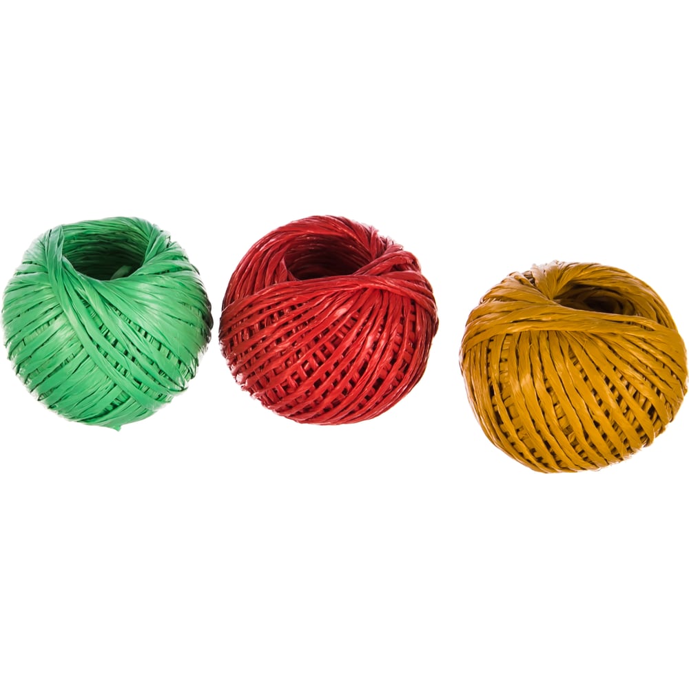 Изображение товара Набор шпагатов Tech-Krep ПП 1000 Текс Светофор 3 шт по 30 м цветной