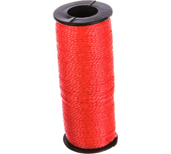Изображение товара Крученая двухпрядная нить ПП, красная, 50 м, 1.3 мм Tech-Krep 139899