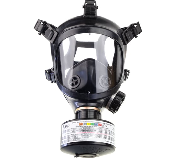 Изображение товара Фильтрующий гражданский противогаз БРИЗ 3306 A1В1E1K1SXHgP3RD с маской БРИЗ-4301М, подмасочник М 500105556
