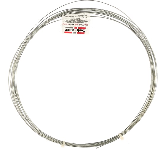 Изображение товара Стальной трос для растяжки DIN 3055, 1 мм, 10 м  Tech-Krep 127839