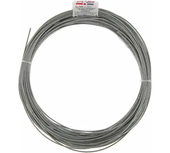 Изображение товара Стальной трос для растяжки DIN 3055, 2 мм, 30 м Tech-Krep 127844