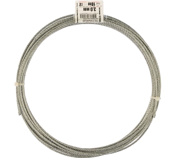 Изображение товара Стальной трос для растяжки Tech-Krep DIN 3055 3 мм, 10 м 127845