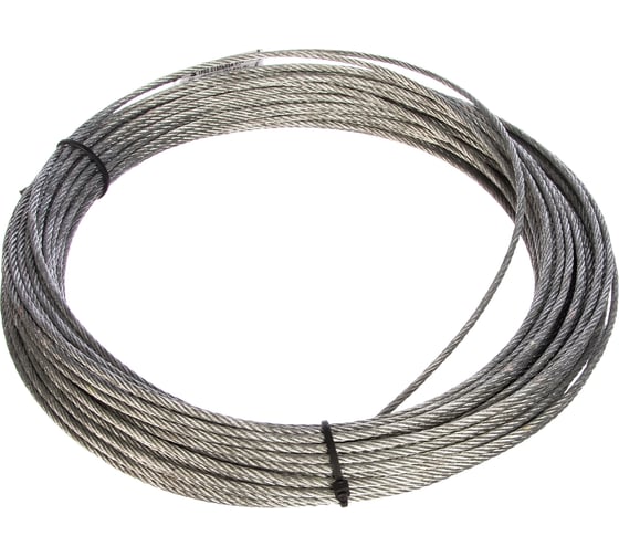 Изображение товара Стальной трос для растяжки DIN 3055, 3 мм, 30 м Tech-Krep 127846