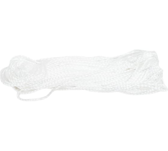 Изображение товара Витой трехрядный шнур ПП 3 мм, белый, 20 м Tech-Krep 139968