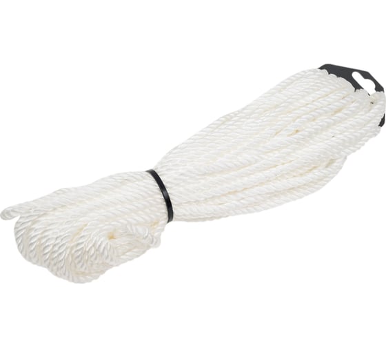 Изображение товара Витой трехрядный шнур Tech-Krep ПП 5 мм, белый, 20 м 139985