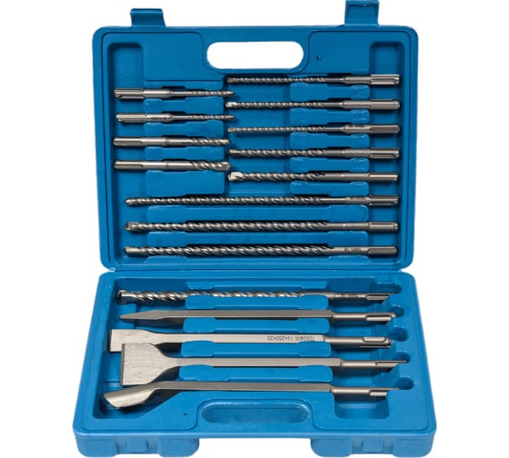 Изображение товара Набор буров и долот для перфоратора SDS+ 17 предметов в кейсе TORGWIN T193803