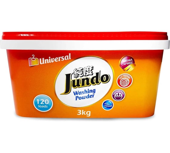 Изображение товара Универсальный стиральный порошок Jundo «Universal», 3 кг 4903720021859