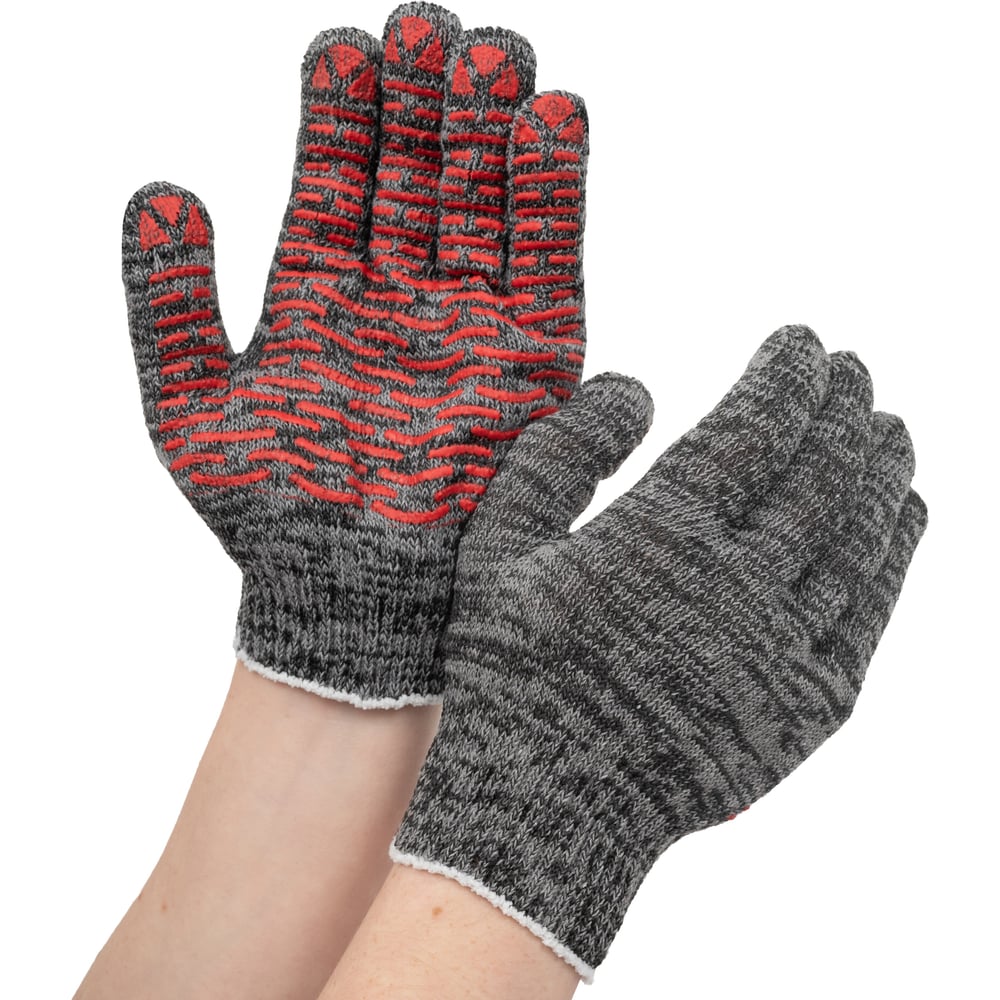 Изображение товара Трикотажные перчатки Gigant с ПВХ-покрытием, серые GGC-13