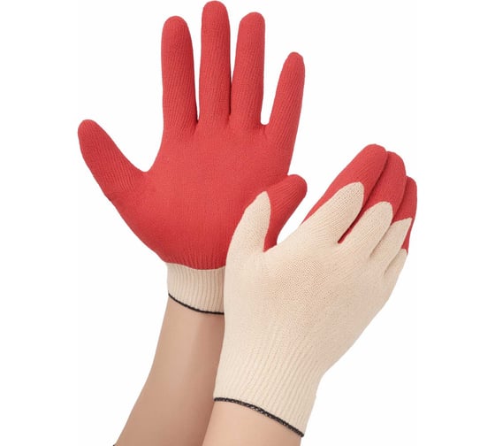 Изображение товара Перчатки с одинарным латексным покрытием Gigant 13 класс, красные 1 пара GGL-15