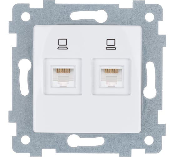 Изображение товара Механизм низковольтной розетки Кунцево-Электро "мария" пк/пк 2 гнезда, скрытая установка, ркт2-471 110066