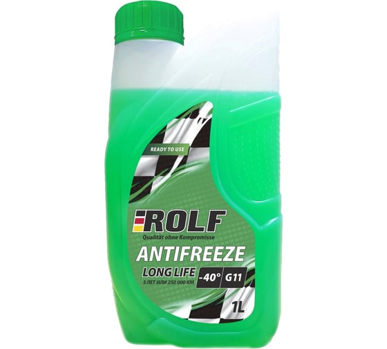 Изображение товара Антифриз Rolf antifreeze g11 green, зеленый 1 л, гибридный, силикатный 70013