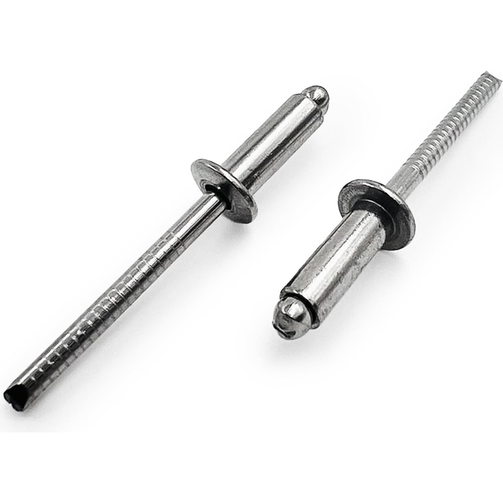 Изображение товара Вытяжная заклепка со стандартным бортиком KREPFIELD 4x10 мм, art 9052, алюминий, A2, 500 шт. в упаковке 9052ЗАКЛЕПКА4Х10-500