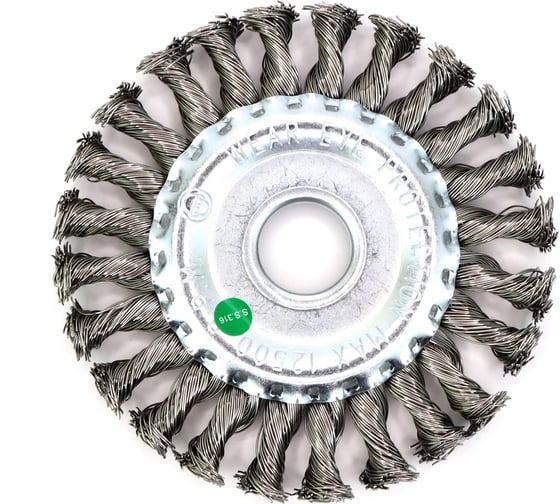Изображение товара Щетка дисковая жгутовая 125x13x22.2 мм, ворс нержавеющая сталь 0.50 EuroBrush aisi 316 13-048 EB-DSS4.316