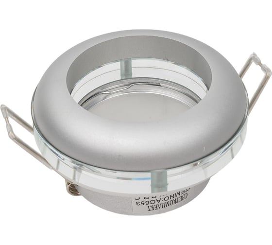 Изображение товара Алюминиевый светильник Светкомплект AG 653 WH с декоративным стеклом AG653AL/CL