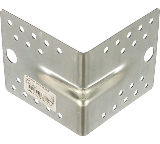 Изображение товара Крепежный усиленный уголок Tech-Krep оцинкованный 105х105х90х2,0 мм - накл. 124408