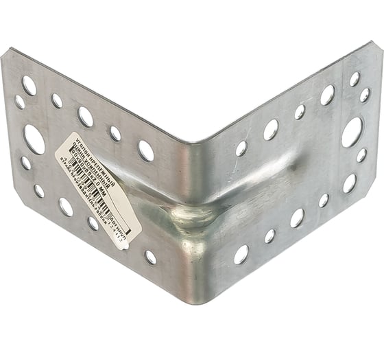 Изображение товара Крепежный усиленный уголок Tech-Krep оцинкованный 90х90х65х2,0 мм - накл. 124412