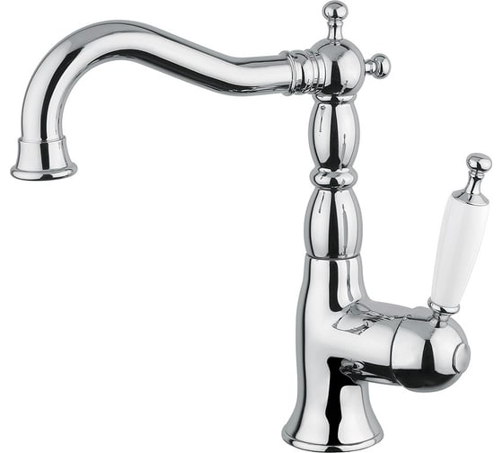 Изображение товара Смеситель для раковины Migliore OXFORD ручка белая, хром 19134