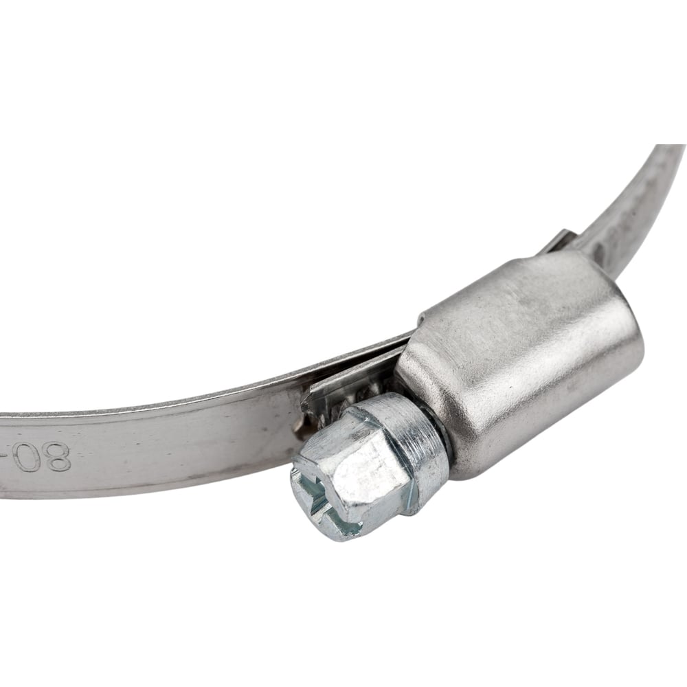 Изображение товара Обжимной хомут из нержавеющей стали 80х100 2шт Tech-Krep надежное крепление