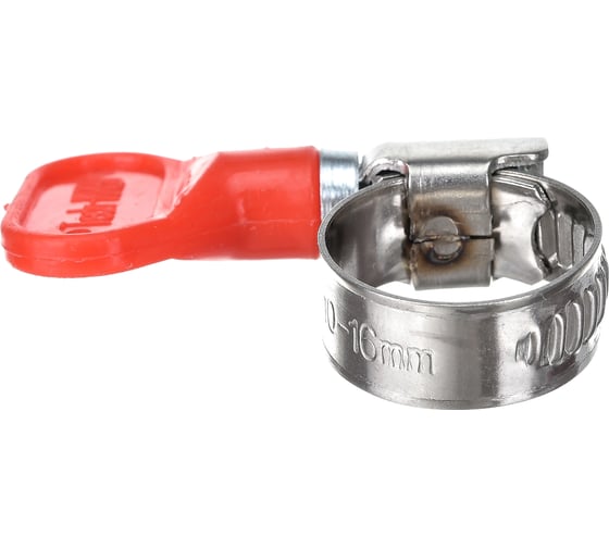 Изображение товара Хомут обжимной из нержавеющей стали с бабочкой, 10-16 мм, 1 шт на ярлыке Zitar 112843