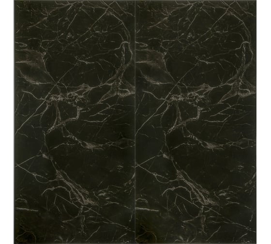 Изображение товара Самоклеящаяся ПВХ плитка LAKO МЕГА комплект 68 шт., Черный мрамор, 32 класс, толщина 2 мм, 12 м2 LKD-PH81036-1-MEGA68