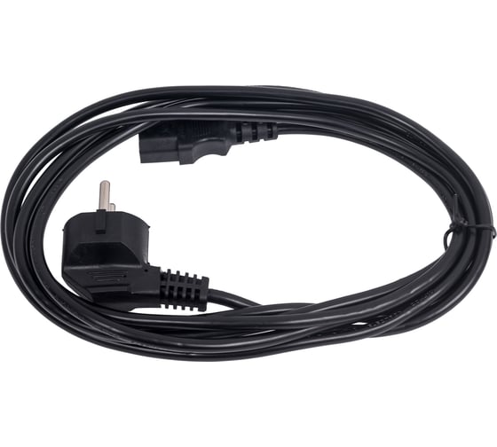 Изображение товара Сетевой кабель Wize CAC6-EU-C13-3M 3 м, Евровилка 3 pin - C13, 6 А, черный, пакет 121653