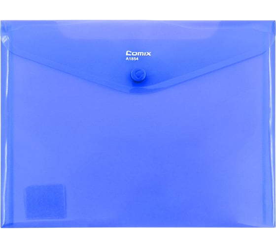 Изображение товара Папка-конверт COMIX BLAZE на кнопке А5 синяя 12 шт в упаковке A1854 BU