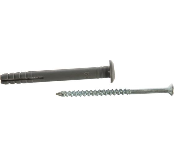 Изображение товара Дюбель-гвоздь Качественный КРЕПЕЖ 6х60 мм с грибовидным бортиком 260 шт 2000633 КЧ