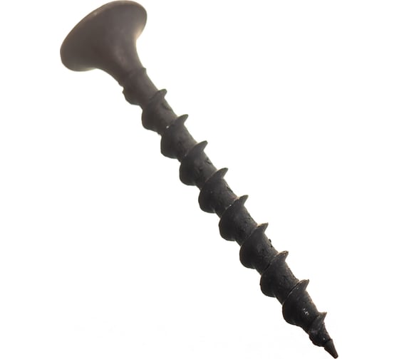 Изображение товара Саморез Качественный КРЕПЕЖ 3,5х35 потай, крупная резьба, оксид 1800 шт 2000363 КЧ