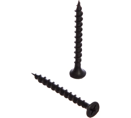 Изображение товара Саморез Качественный КРЕПЕЖ 3,5х41 потай, крупная резьба, оксид 2000365 КЧ