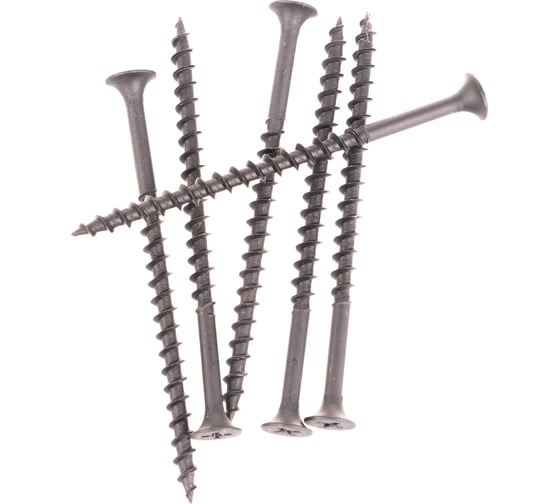 Изображение товара Саморез Качественный КРЕПЕЖ 4,2х70 потай, крупная резьба, оксид 650 шт 2000375 КЧ