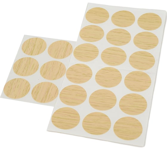 Изображение товара Заглушка Tech-Krep/Zitar самоклейка 18 мм дуб беленый 24 шт. пакет 148103