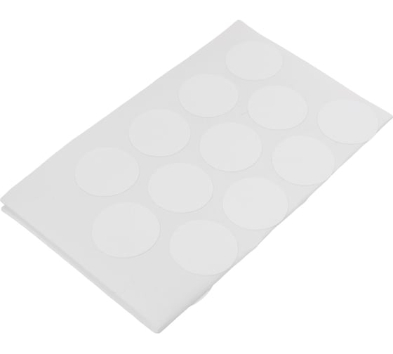 Изображение товара Заглушка Tech-Krep/Zitar самоклейка 18 мм белая 24 шт. пакет 148099