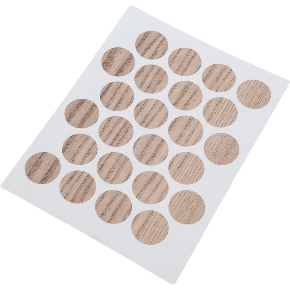 Изображение товара Заглушка Tech-Krep самоклейка 18 мм темный дуб 24 шт. пакет 148110