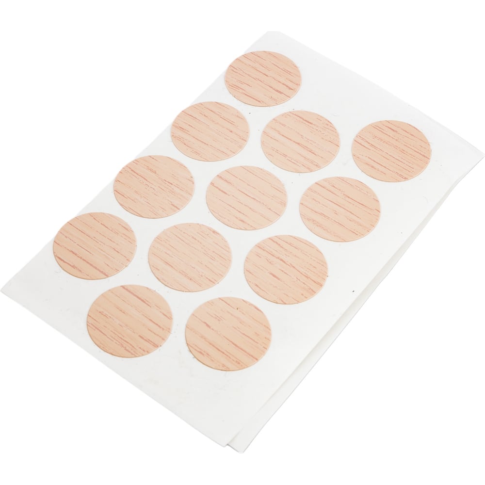 Изображение товара Заглушка Tech-Krep самоклейка 18 мм светлый дуб 24 шт.