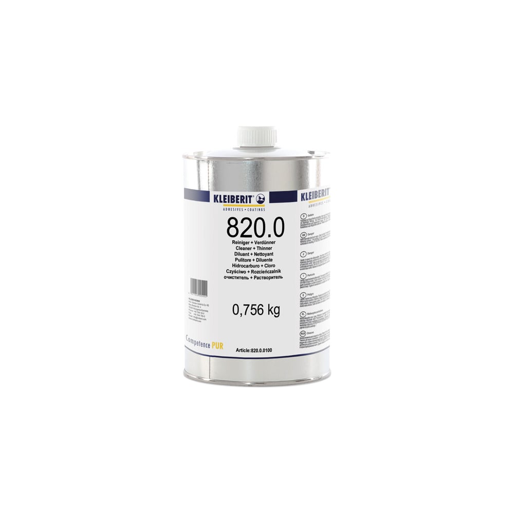 Изображение товара Очиститель-разбавитель Kleiberit 820.0, бутылка 0.756 кг KLB0052