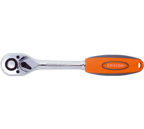 Изображение товара Ключ-трещотка с обрезиненной ручкой (1/4 дюйма, 72 зуба) Кратон 2 28 04 009