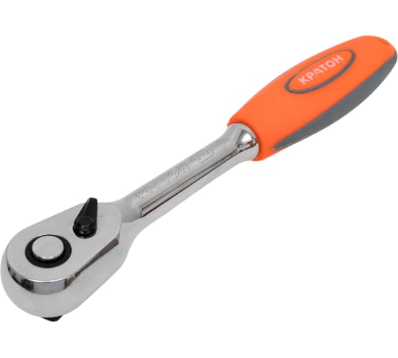 Изображение товара Ключ-трещотка с обрезиненной ручкой (3/8 дюйма, 72 зуба) Кратон 2 28 14 012