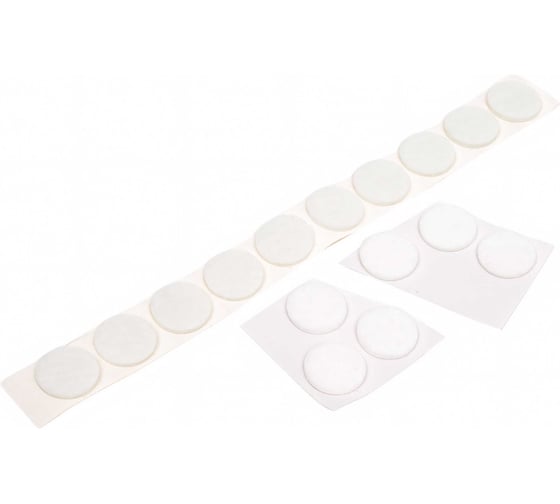 Изображение товара Фетровый самоклеящийся пункт Tech-Krep/Zitar D20 мм белый (16 шт.) - пакет 109152