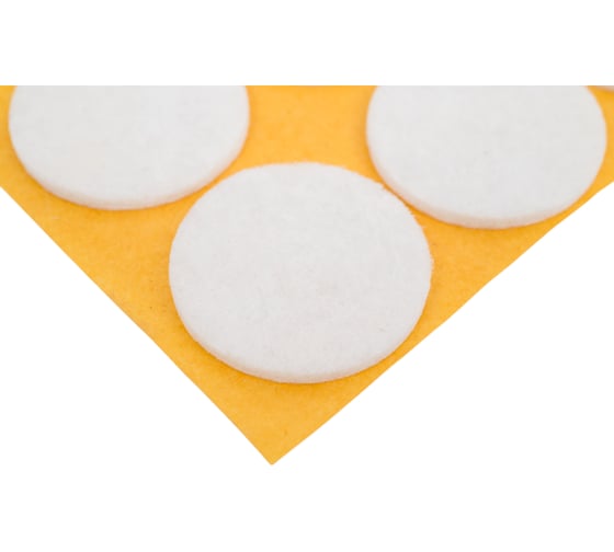 Изображение товара Фетровый самоклеящийся пункт Tech-Krep/Zitar D30 мм белый (6 шт.) - пакет 109160