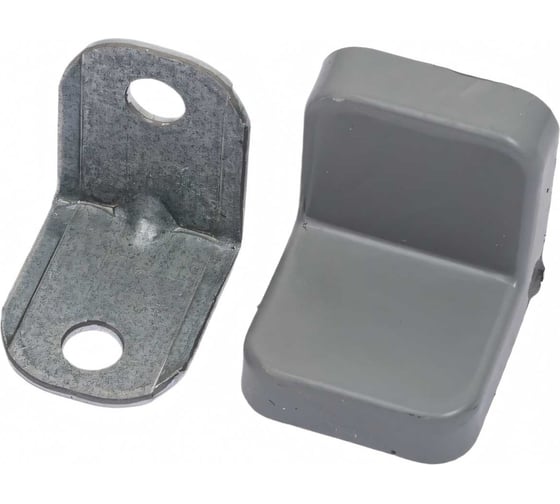 Изображение товара Крепежный уголок с пластиковой крышкой Tech-Krep/Zitar 20x20 серый 4 шт. пакет 147869