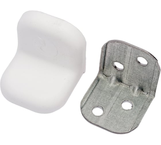 Изображение товара Крепежный уголок с пластиковой крышкой Tech-Krep/Zitar 20x28 белый 4 шт. пакет 148278