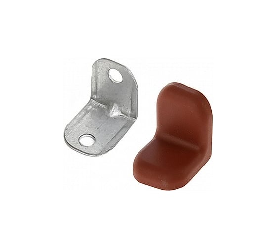 Изображение товара Крепежный уголок с пластиковой крышкой Tech-Krep/Zitar 20x20 красное дерево темное 4 шт. пакет 148275