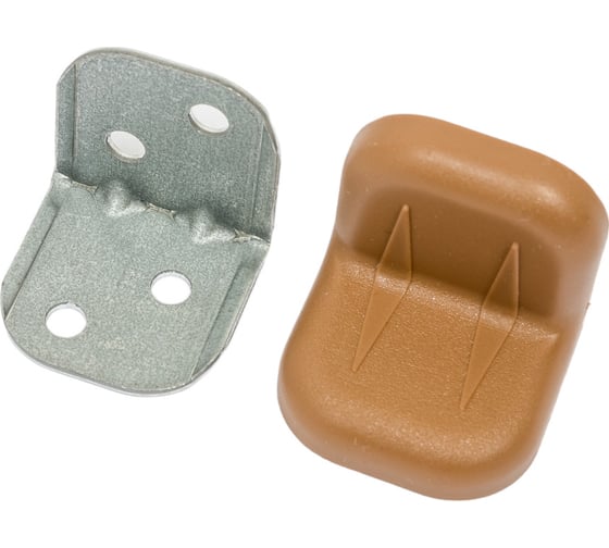 Изображение товара Крепежный уголок с пластиковой крышкой Tech-Krep/Zitar 20x28 ясень 4 шт. пакет 148289